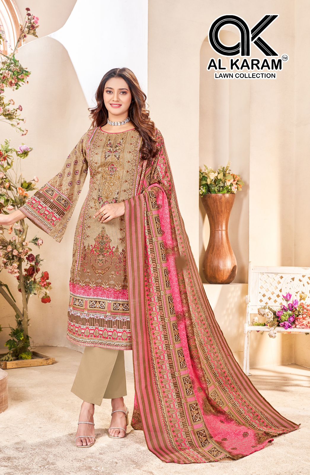 Nisa Vol 1 Al Karam Lawn Cotton Karachi Salwar Suits Wholesale Price