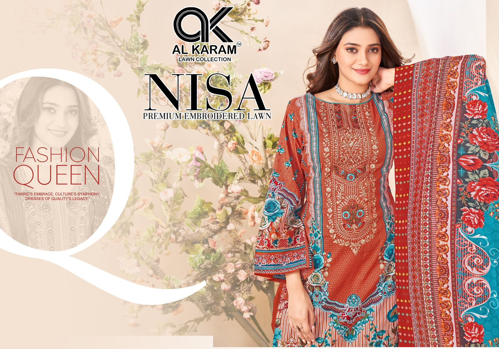 Nisa Vol 1 Al Karam Lawn Cotton Karachi Salwar Suits Wholesale Price
