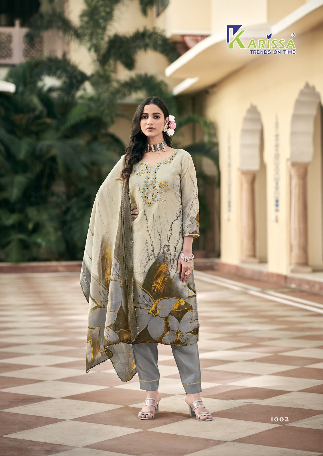Nisha Karissa Viscose Readymade Pant Style Suits Wholesaler Ahmedabad