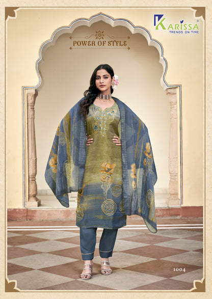 Nisha Karissa Viscose Readymade Pant Style Suits Wholesaler Ahmedabad