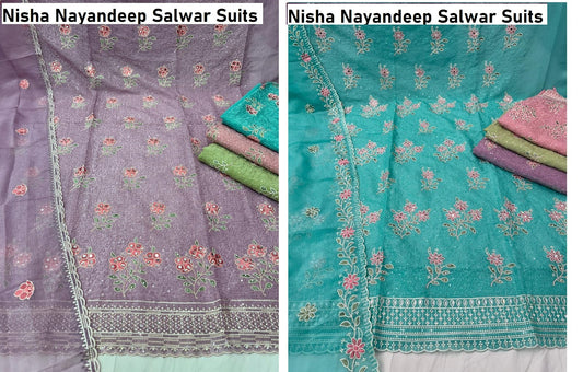 Nisha Nayandeep Crunchy Silk Salwar Suits Exporter Gujarat