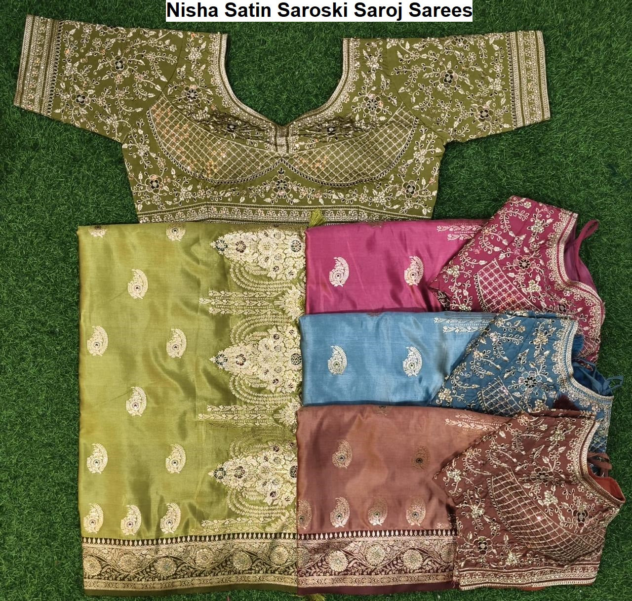 Nisha Satin Saroski Saroj Sarees Wholesale