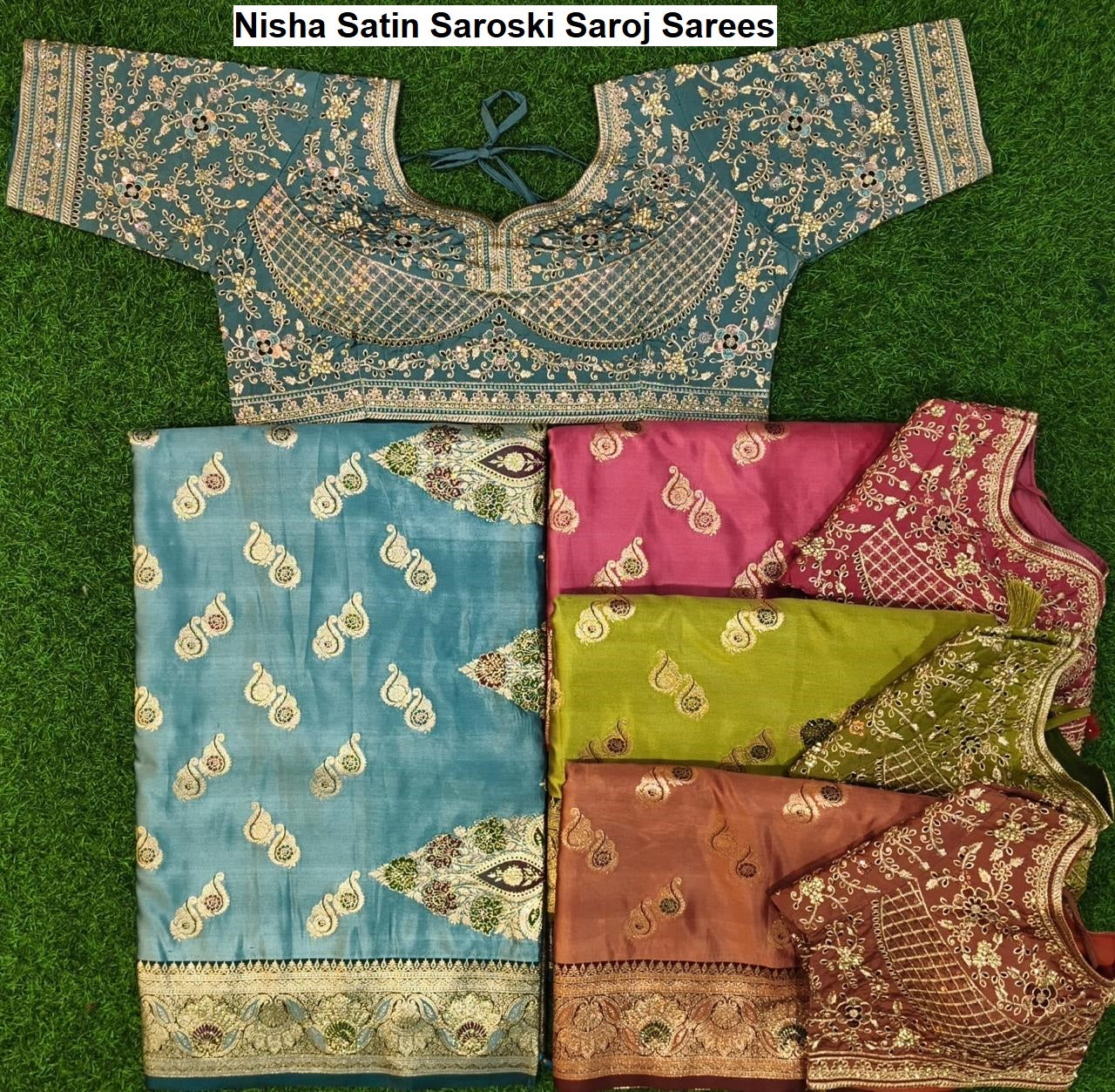 Nisha Satin Saroski Saroj Sarees Wholesale
