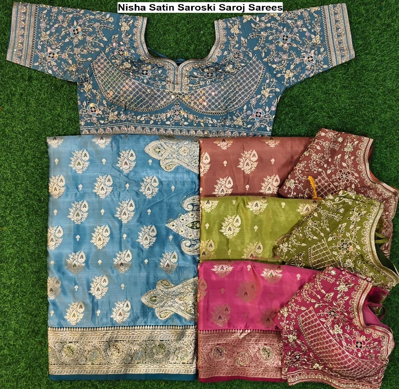 Nisha Satin Saroski Saroj Sarees Wholesale
