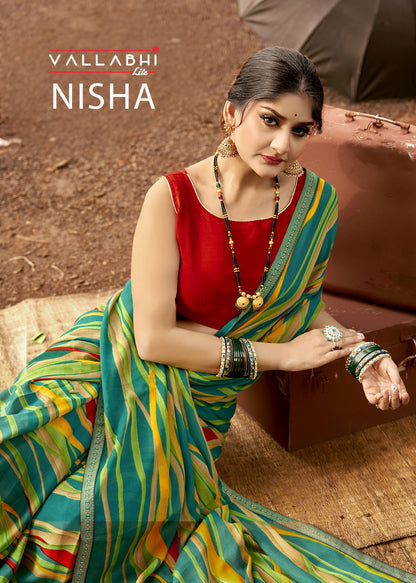 Nisha Vallabhi Lite Georgette Sarees Manufacturer India