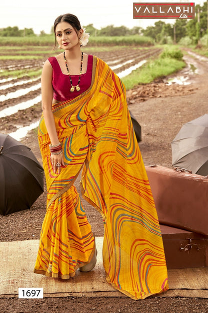 Nisha Vallabhi Lite Georgette Sarees Manufacturer India