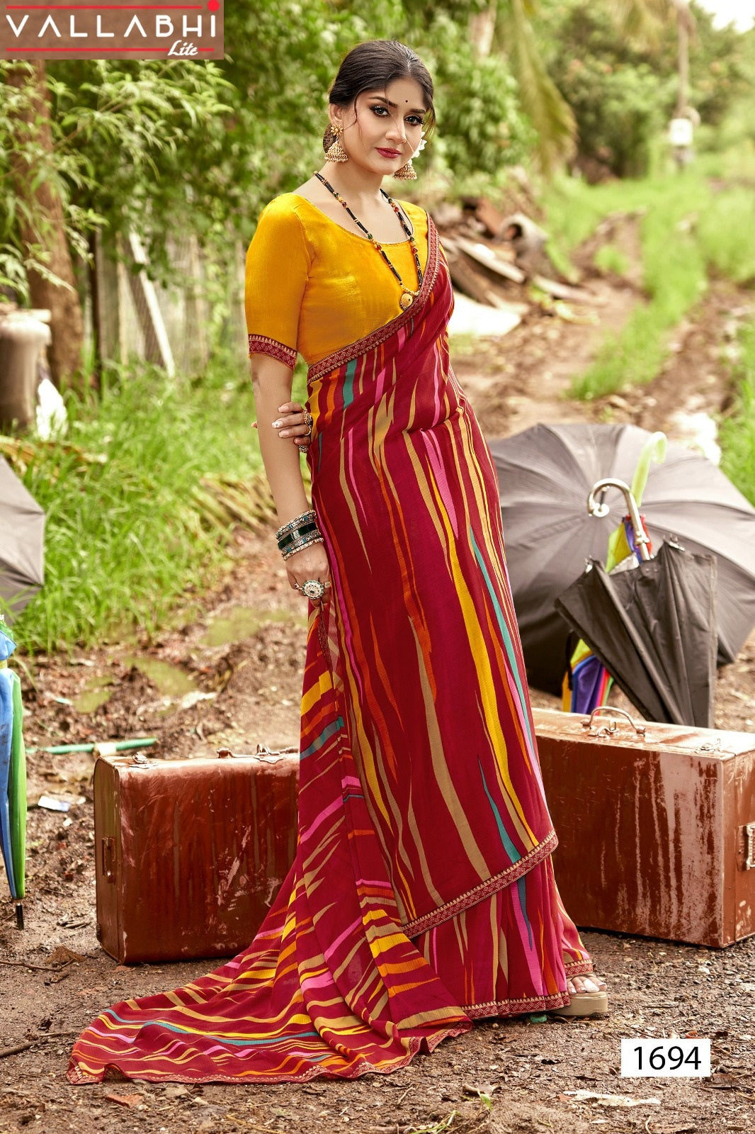 Nisha Vallabhi Lite Georgette Sarees Manufacturer India