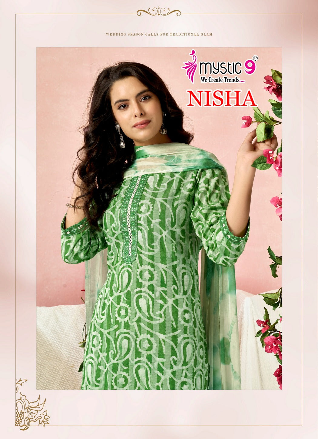 Nisha Vol 11 Mystic 9 Cotton Readymade Pant Style Suits Wholesale Price