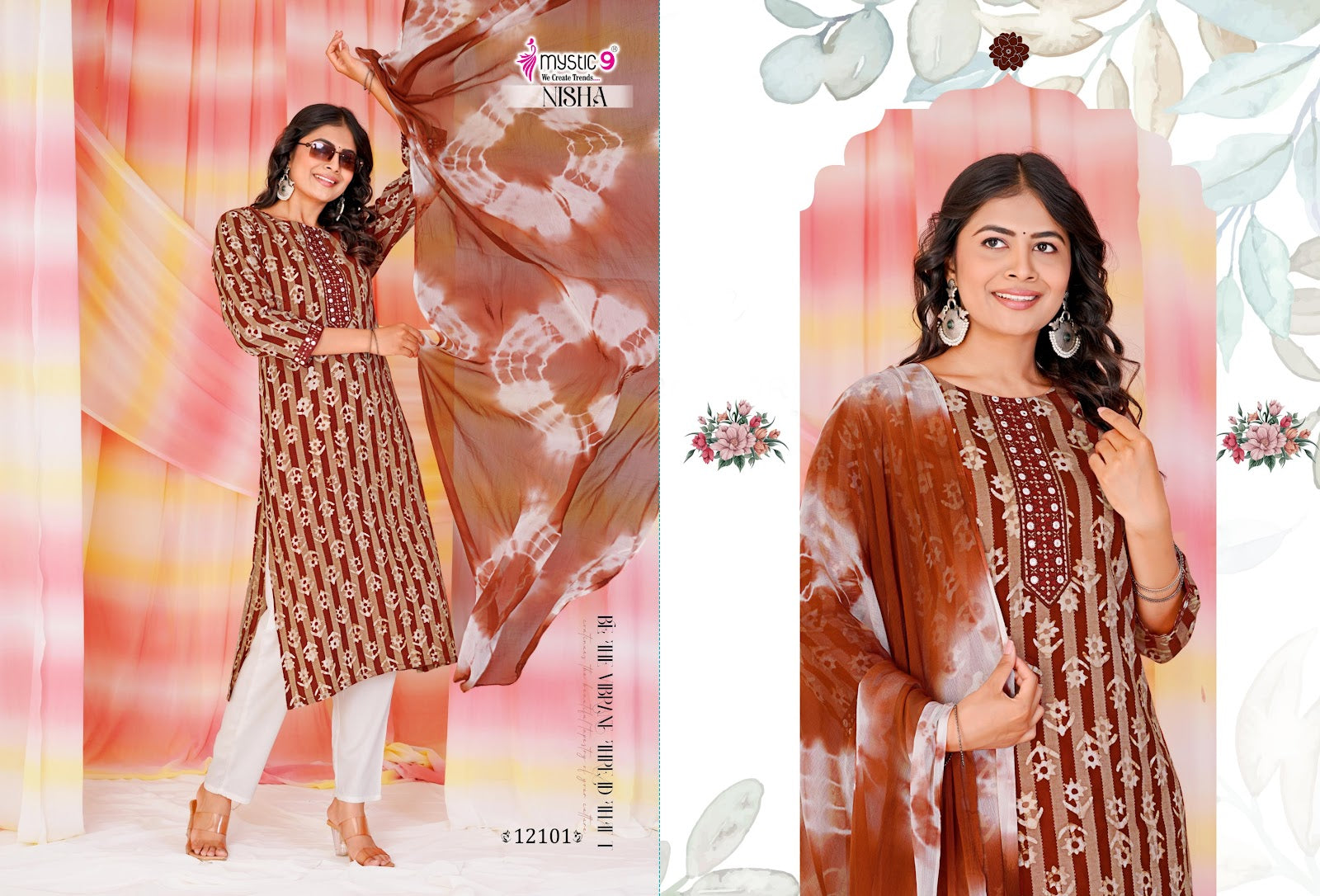 Nisha Vol 12 Mystic 9 Cotton Readymade Pant Style Suits Wholesale