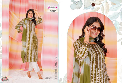 Nisha Vol 12 Mystic 9 Cotton Readymade Pant Style Suits Wholesale