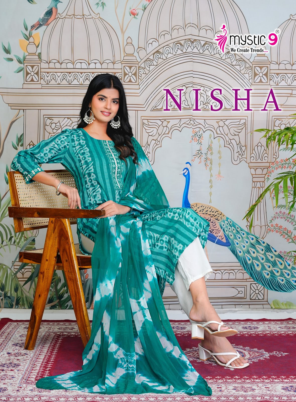 Nisha Vol 13 Mystic 9 Cotton Readymade Pant Style Suits Supplier India