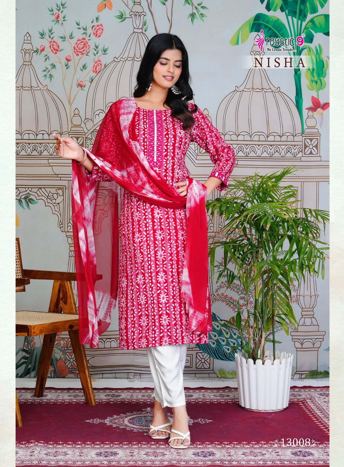 Nisha Vol 13 Mystic 9 Cotton Readymade Pant Style Suits Supplier India