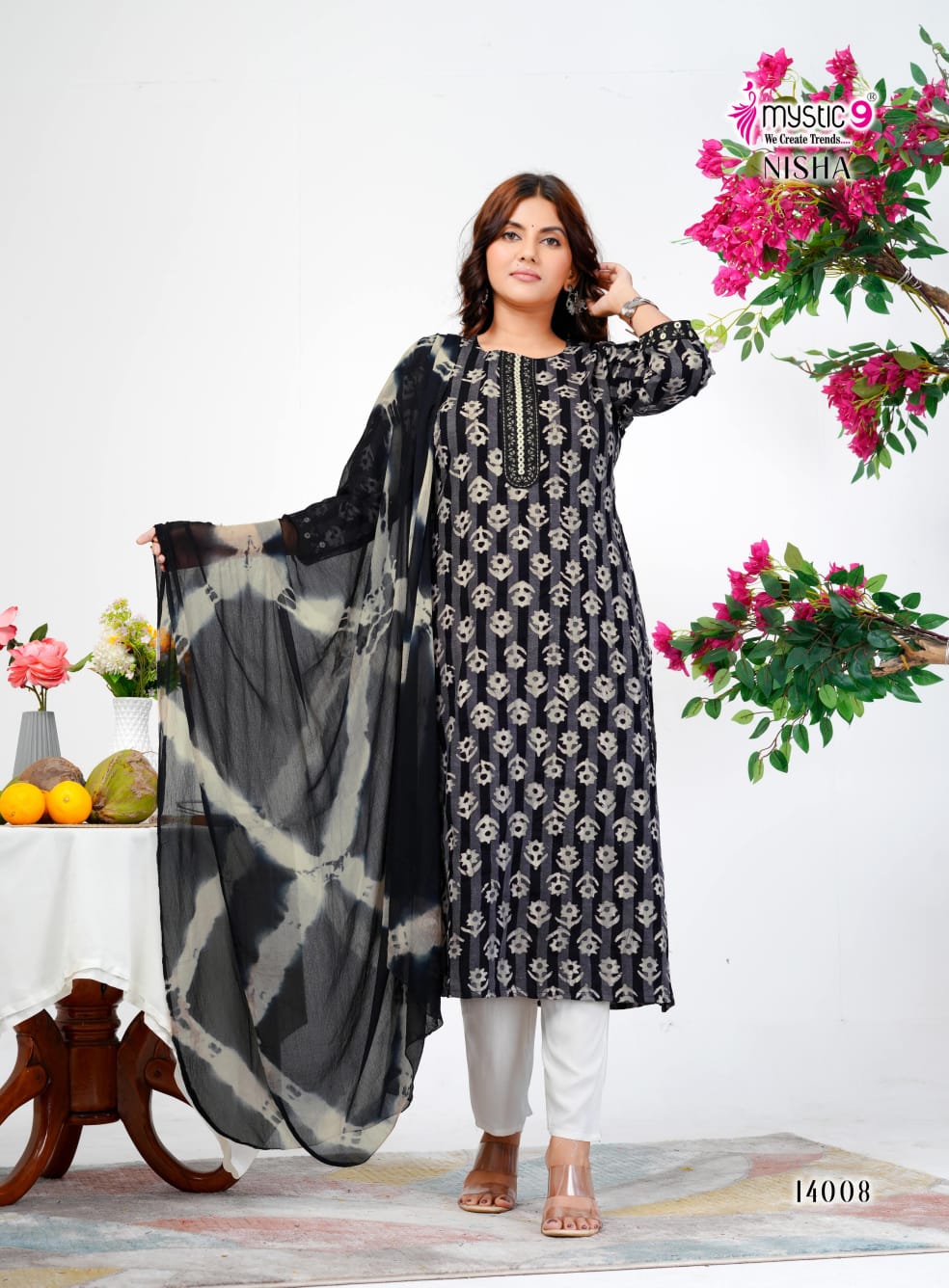 Nisha Vol 14 Mystic 9 Cotton Readymade Pant Style Suits Manufacturer India