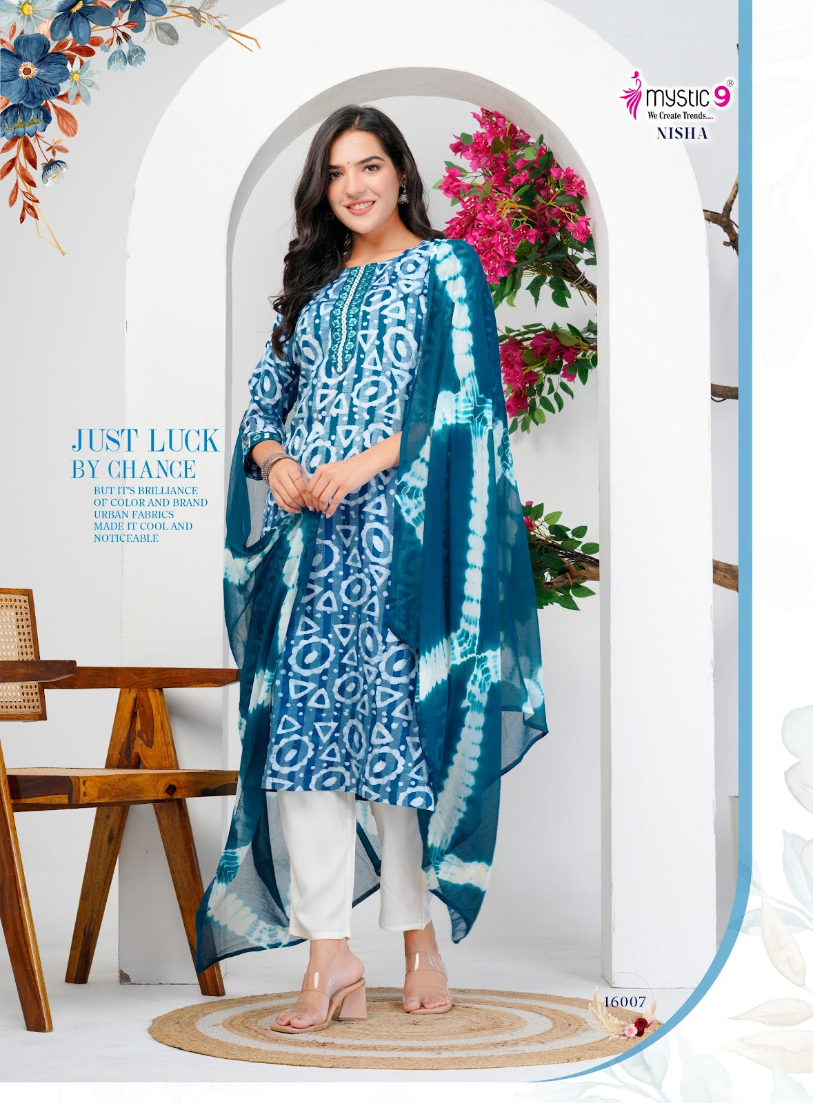 Nisha Vol 16 Mystic 9 Cotton Readymade Pant Style Suits Wholesale