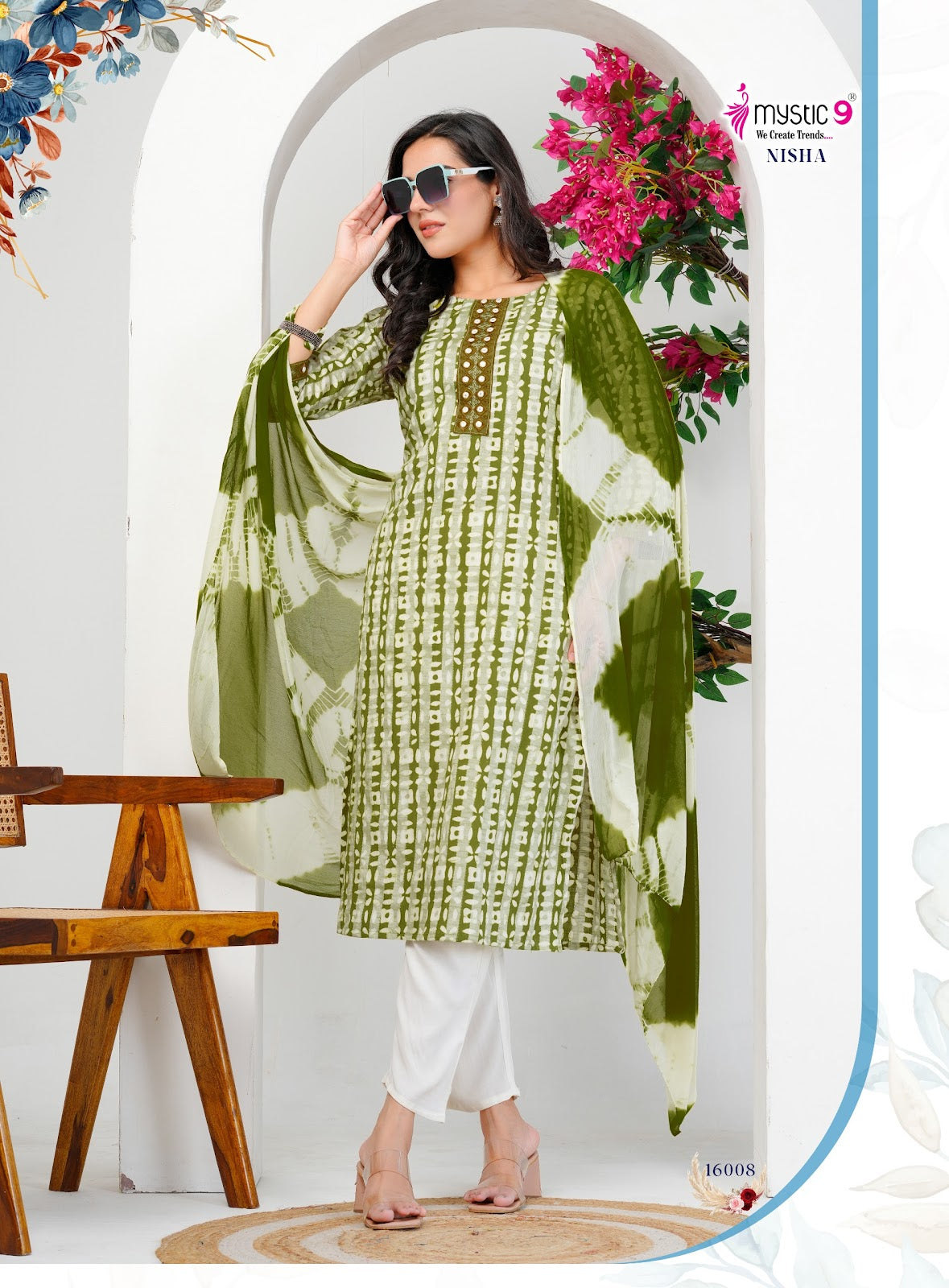 Nisha Vol 16 Mystic 9 Cotton Readymade Pant Style Suits Wholesale