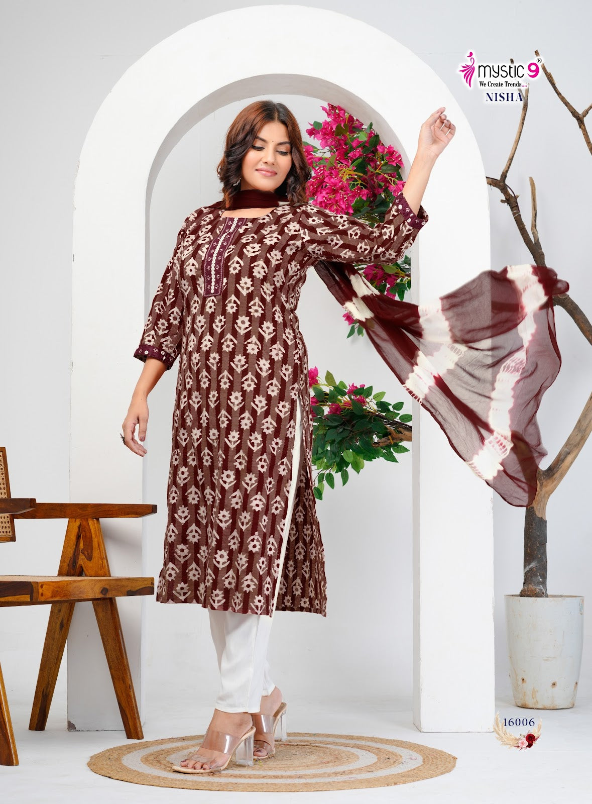 Nisha Vol 16 Mystic 9 Cotton Readymade Pant Style Suits Wholesale
