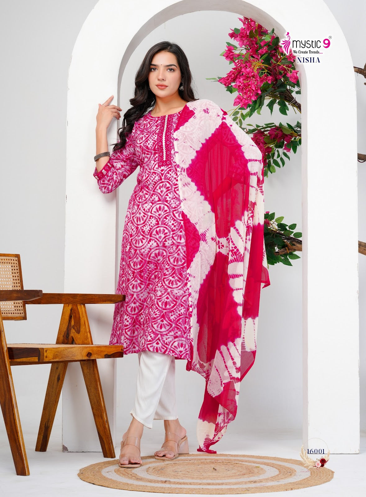 Nisha Vol 16 Mystic 9 Cotton Readymade Pant Style Suits Wholesale