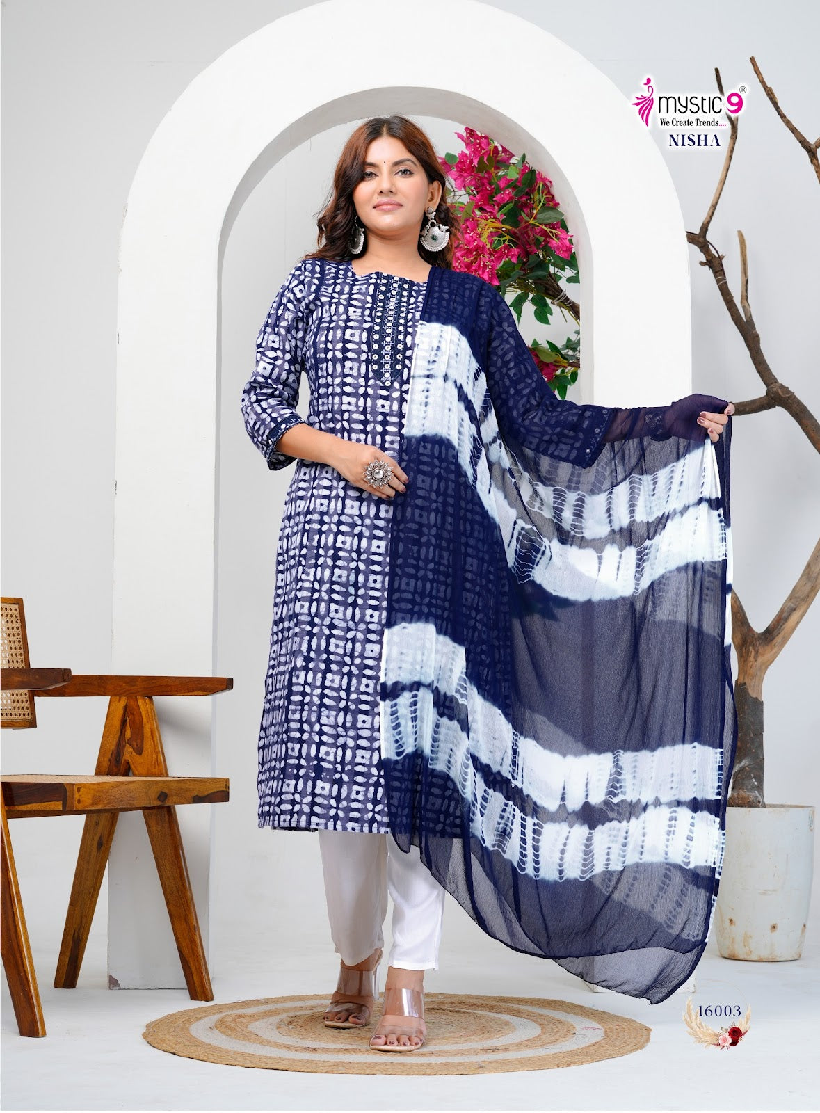 Nisha Vol 16 Mystic 9 Cotton Readymade Pant Style Suits Wholesale