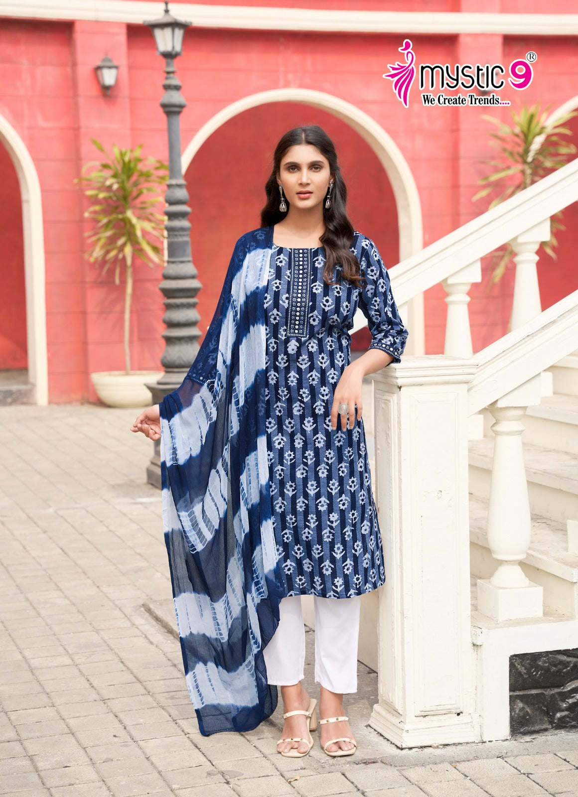 Nisha Vol 6 Mystic 9 Cotton Readymade Pant Style Suits Wholesale Price