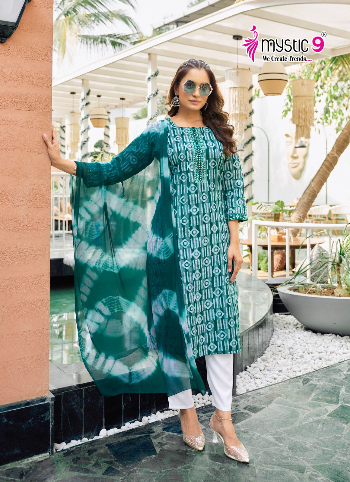 Nisha Vol 9 Mystic 9 Dobby Readymade Pant Style Suits Wholesaler