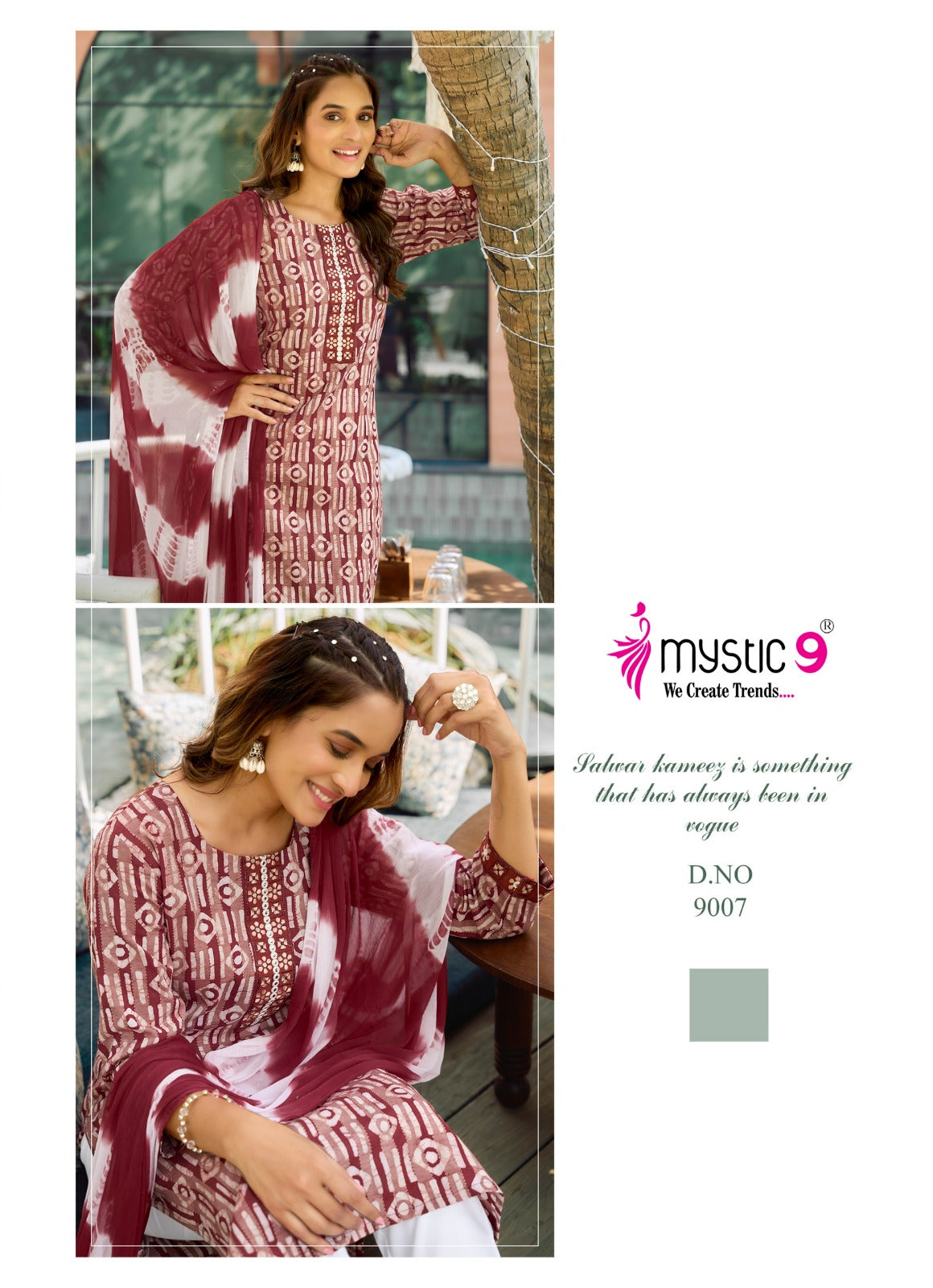 Nisha Vol 9 Mystic 9 Dobby Readymade Pant Style Suits Wholesaler