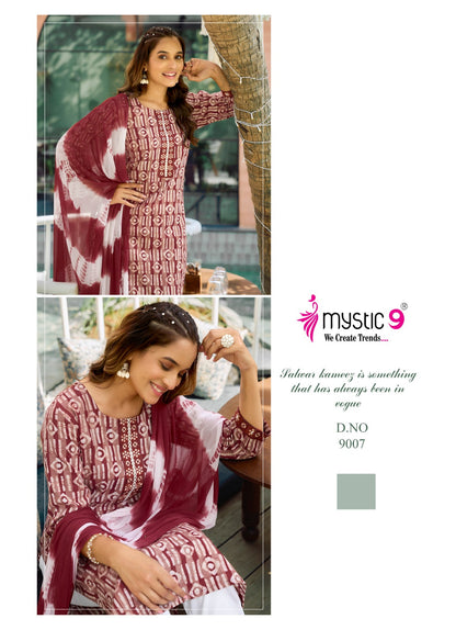 Nisha Vol 9 Mystic 9 Dobby Readymade Pant Style Suits Wholesaler