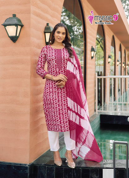 Nisha Vol 9 Mystic 9 Dobby Readymade Pant Style Suits Wholesaler