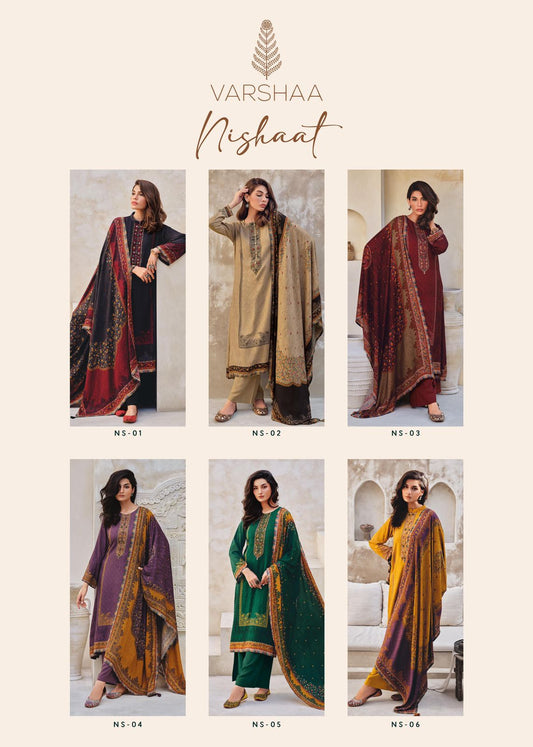 Nishaat Varsha Fashions Viscose Pashmina Pashmina Suits Wholesale Price