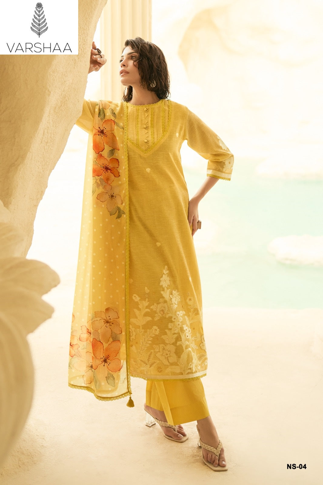 Nishat Varshaa Linen Pant Style Suits Exporter India