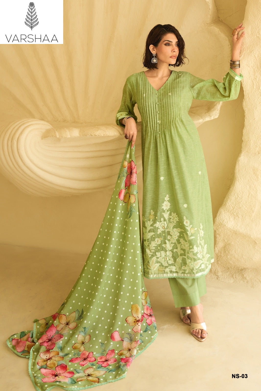 Nishat Varshaa Linen Pant Style Suits Exporter India