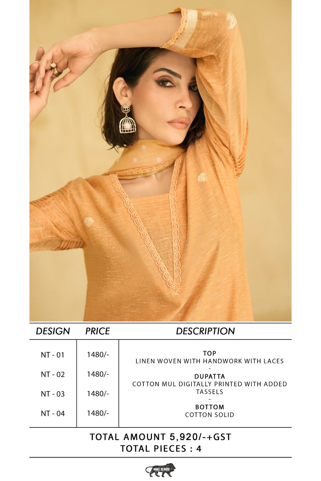 Nishat Varshaa Linen Pant Style Suits Exporter India