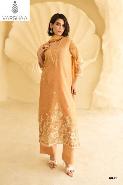 Nishat Varshaa Linen Pant Style Suits Exporter India