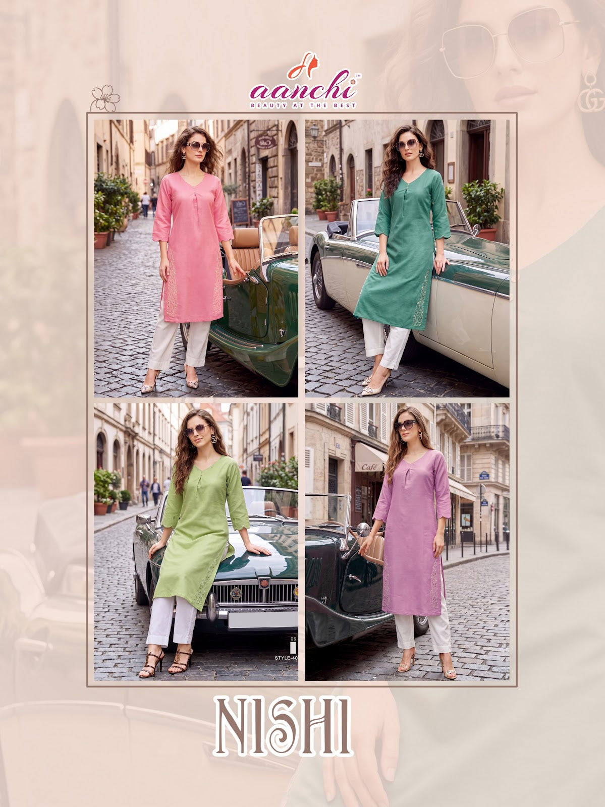 Nishi Aanchi Vatican Straight Cut Kurtis Manufacturer Gujarat
