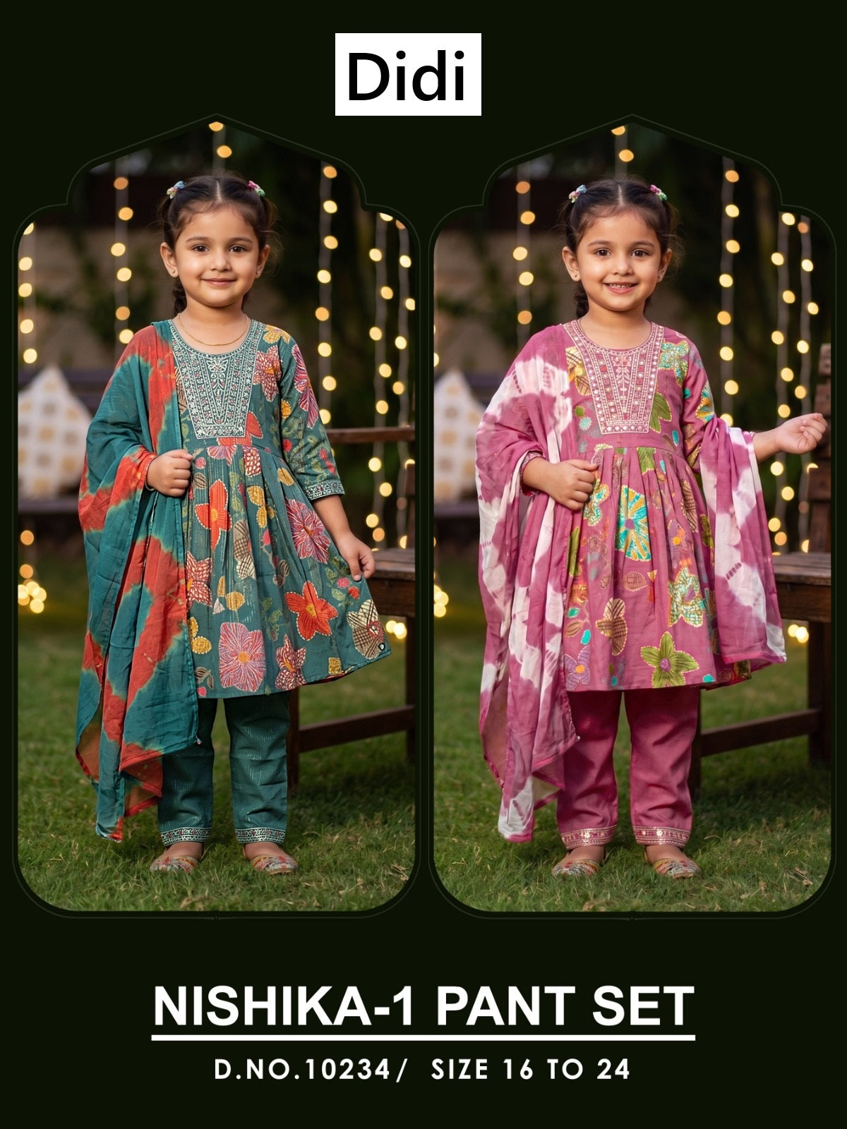 Nishika 1 Dn 10234 Didi Berlin Girls Readymade Pant Suits Exporter Ahmedabad