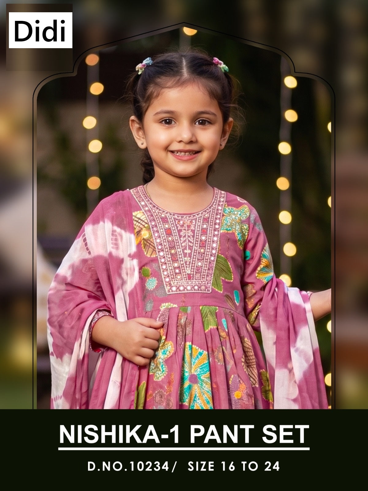 Nishika 1 Dn 10234 Didi Berlin Girls Readymade Pant Suits Exporter Ahmedabad