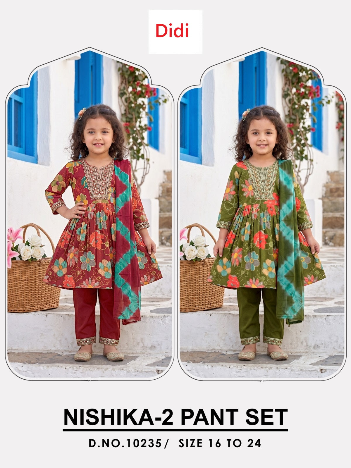 Nishika 2 Dn 10235 Didi Berlin Girls Readymade Anarkali Suits Manufacturer Gujarat