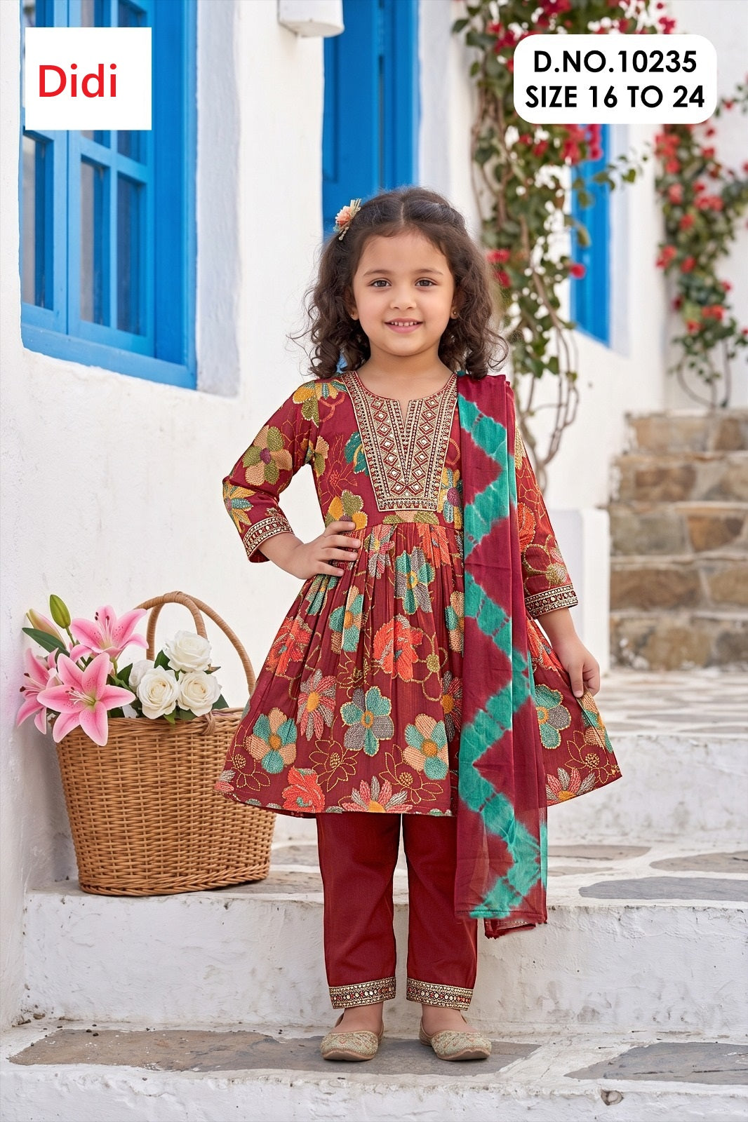 Nishika 2 Dn 10235 Didi Berlin Girls Readymade Anarkali Suits Manufacturer Gujarat