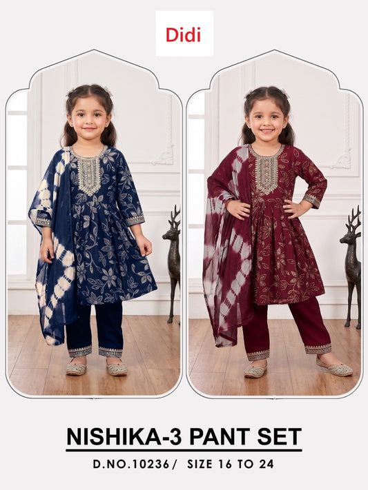 Nishika 3 Dn 10236 Didi Berlin Girls Readymade Anarkali Suits Wholesaler India