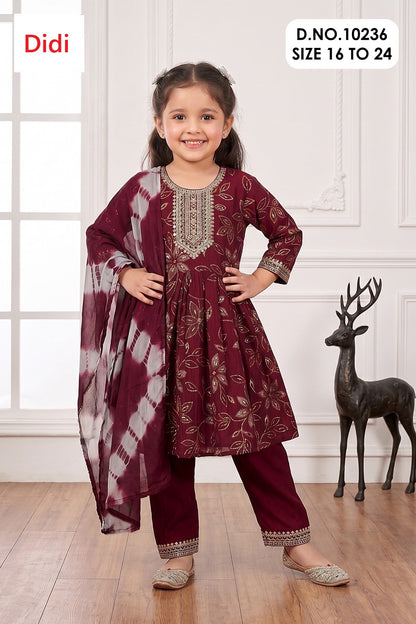 Nishika 3 Dn 10236 Didi Berlin Girls Readymade Anarkali Suits Wholesaler India
