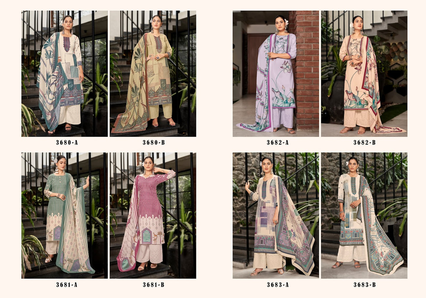 Nishika 8 Rivaa Pashmina Suits Wholesale Price