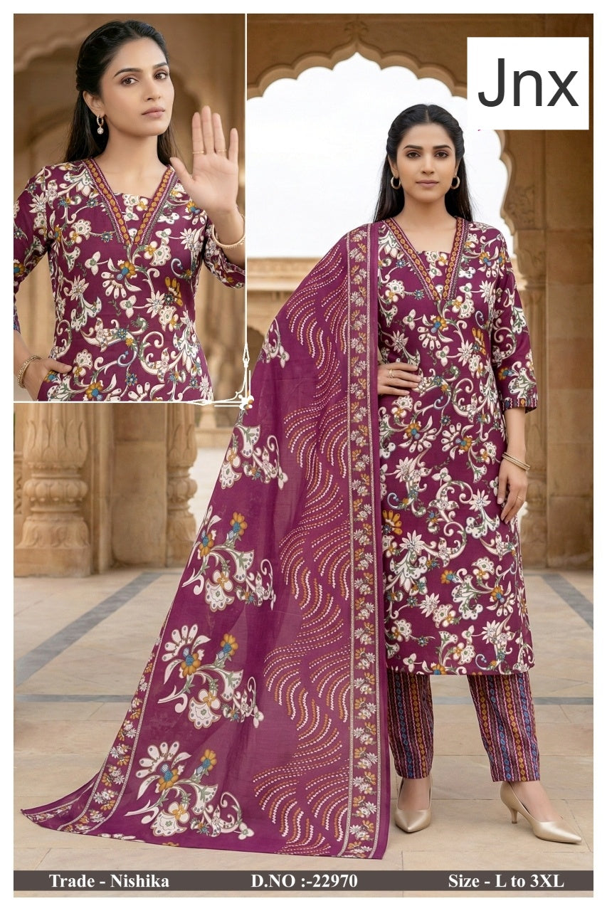 Nishika Jnx Capsule Print Readymade Pant Style Suits Manufacturer India