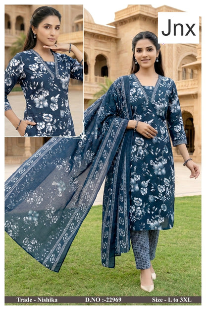 Nishika Jnx Capsule Print Readymade Pant Style Suits Manufacturer India