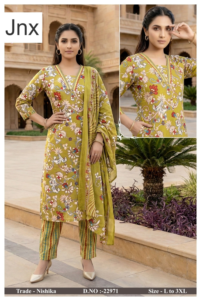 Nishika Jnx Capsule Print Readymade Pant Style Suits Manufacturer India