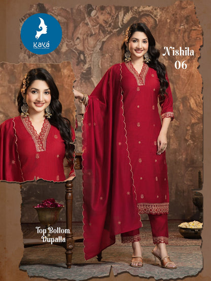Nishita Kaya Vertican Readymade Pant Style Suits Exporter India