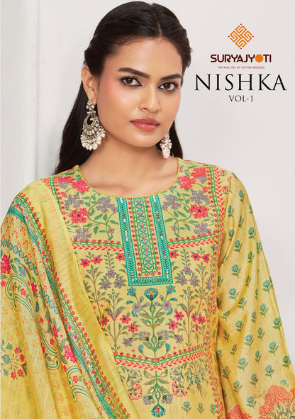 Nishka Vol 1 Suryajyoti Modal Silk Pant Style Suits Wholesaler Ahmedabad