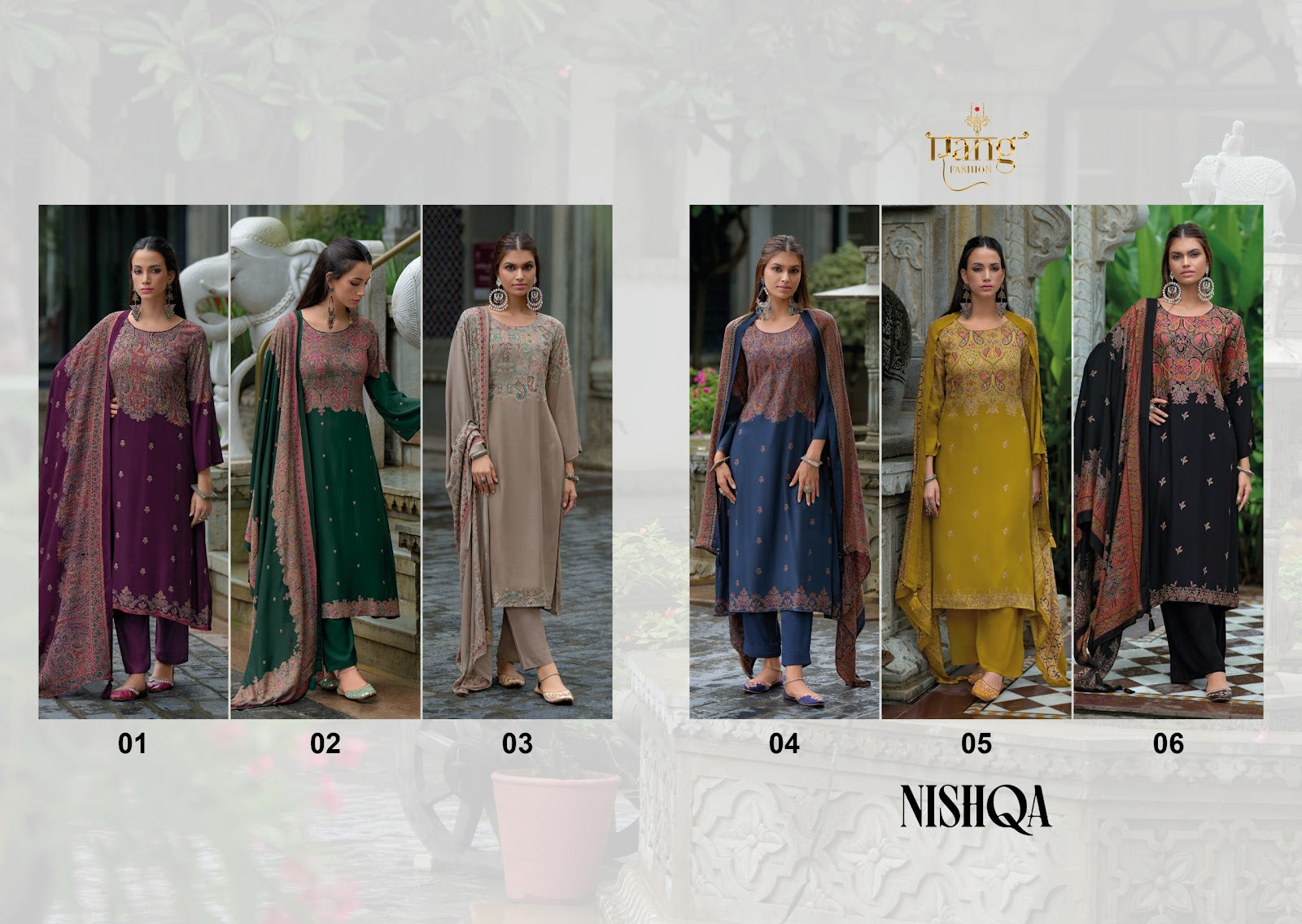 Nishqa Rang Fashion Viscose Pashmina Suits Wholesale Price
