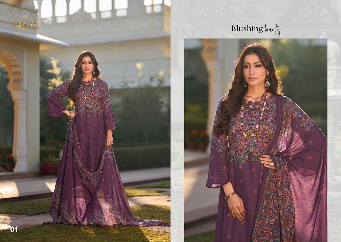 Nishqa Vol 2 Summer Edit 2025 Rang Fashion Viscose Muslin Pant Style Suits Wholesaler