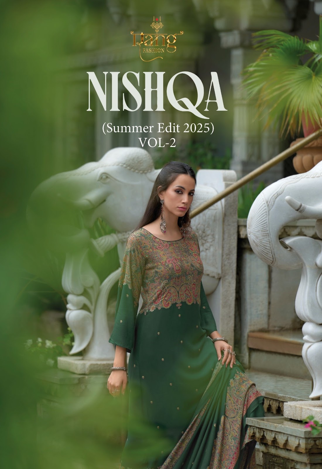 Nishqa Vol 2 Summer Edit 2025 Rang Fashion Viscose Muslin Pant Style Suits Wholesaler