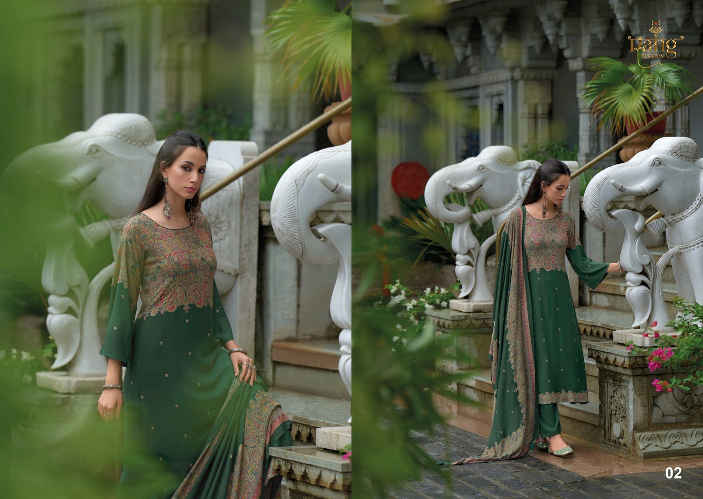 Nishqa Vol 2 Summer Edit 2025 Rang Fashion Viscose Muslin Pant Style Suits Wholesaler