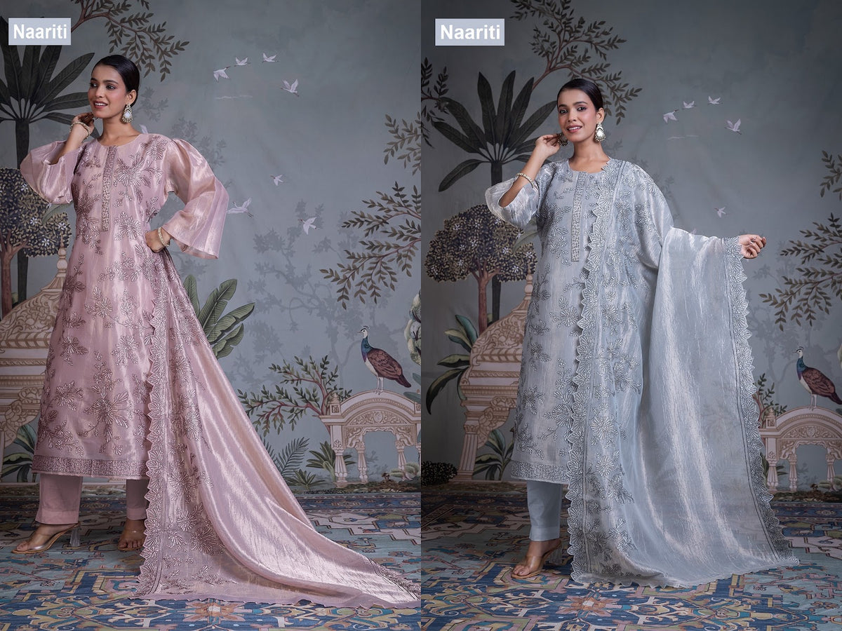 Nishra 2760 Naariti Tissue Silk Pant Style Suits Supplier Gujarat